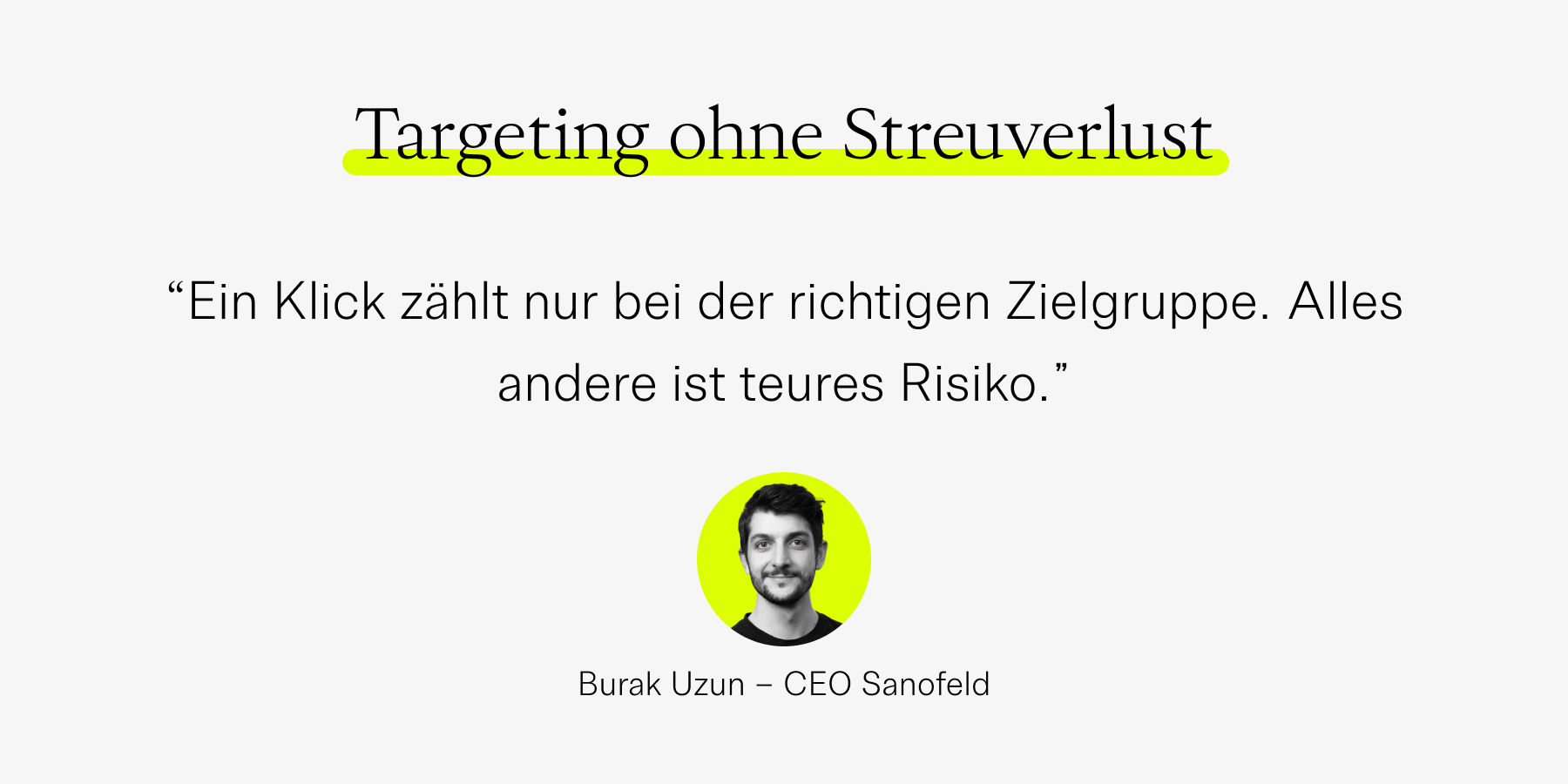 Targeting ohne Streuverlust